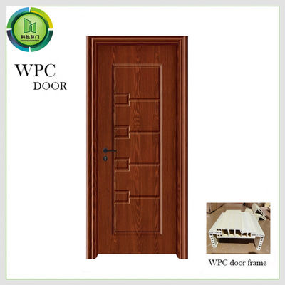 ভালো দাম আর্দ্রতা প্রতিরোধী WPC কাঠের দরজা 45mm বেধ অগ্নি retardant বেডরুম ব্যবহার অনলাইন