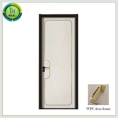 ভালো দাম ওয়াটারপ্রুফ WPC UPVC অভ্যন্তরীণ দরজা বাথরুমের জন্য কাঠের শব্দ হ্রাস অনলাইন